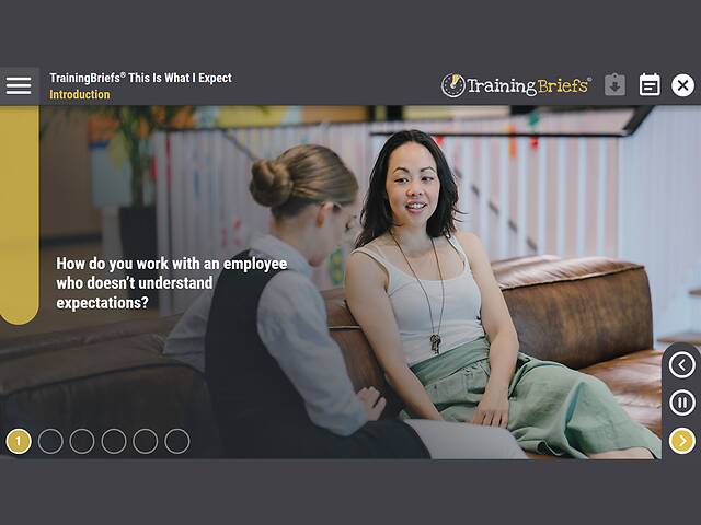 TrainingBriefs® This Is What I Expect